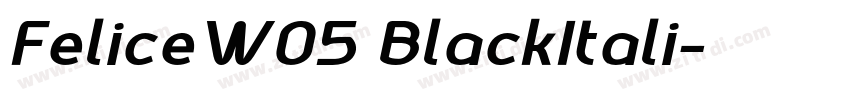 FeliceW05 BlackItali字体转换